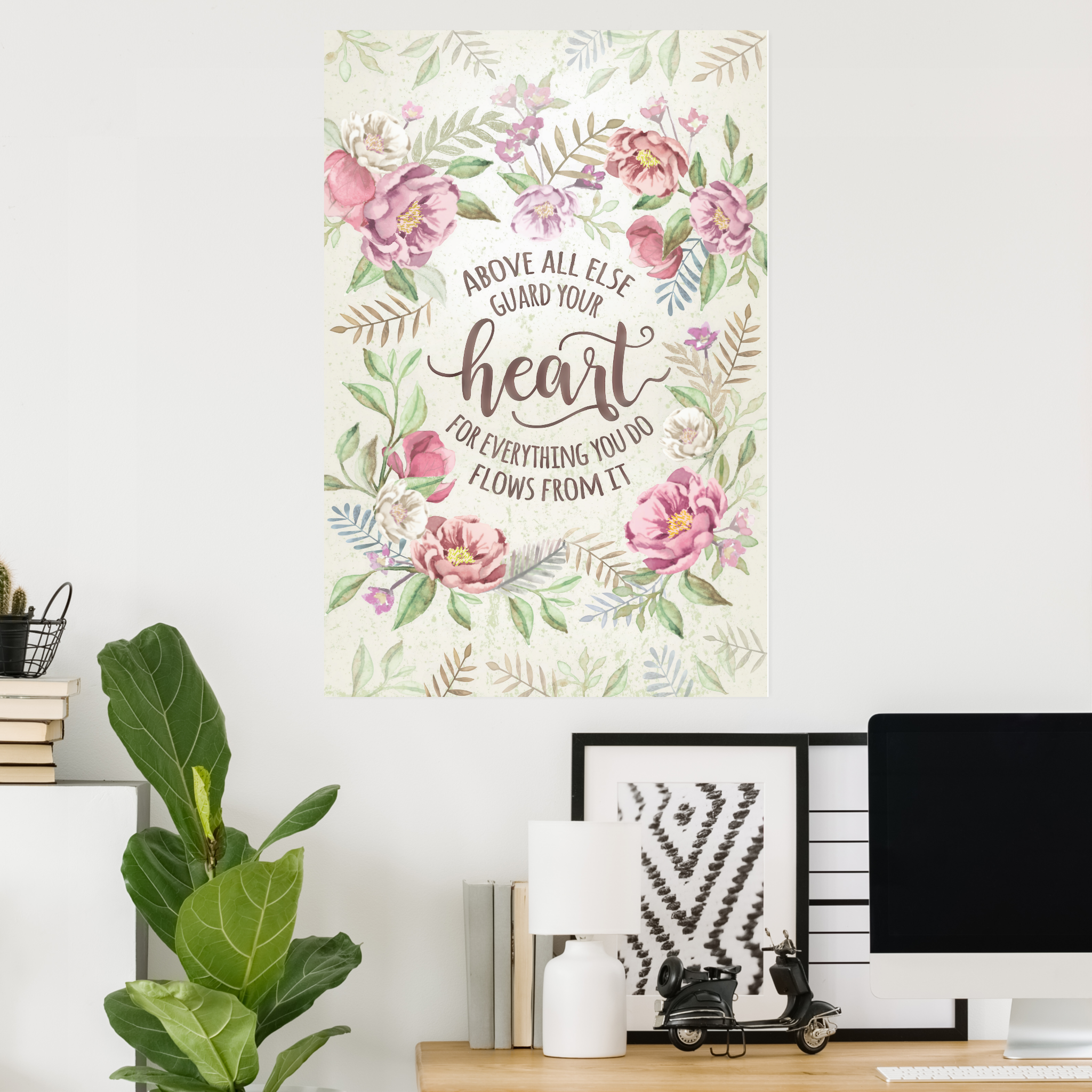 Zazzle Proverbs 4_23 - Guard Your Heart Poster (Home Office) Proverbs 4:23 Above all Else Guard Your Heart – Poster - Image 3