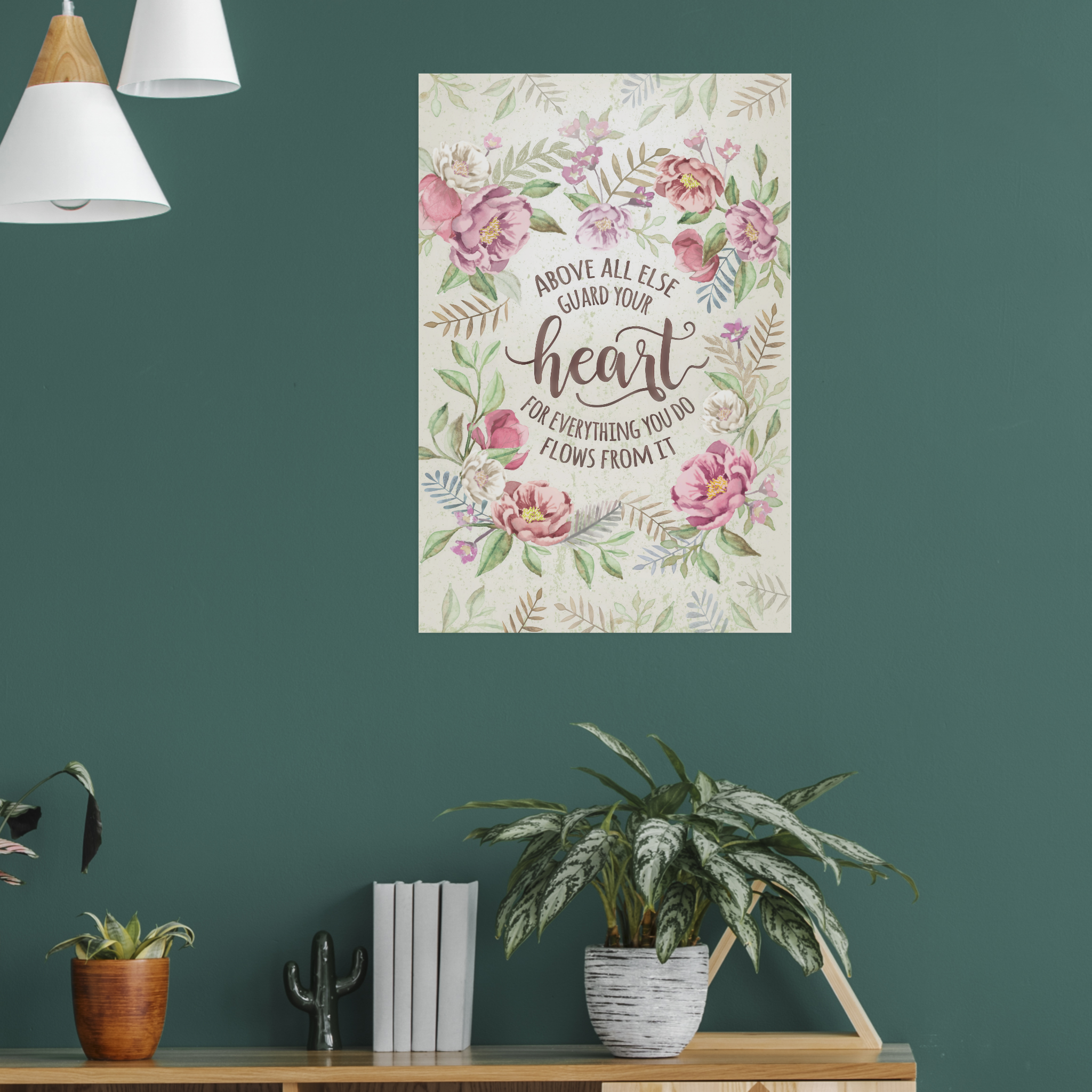 Zazzle Proverbs 4_23 - Guard Your Heart Poster (Living Room 1) Proverbs 4:23 Above all Else Guard Your Heart – Poster - Image 4