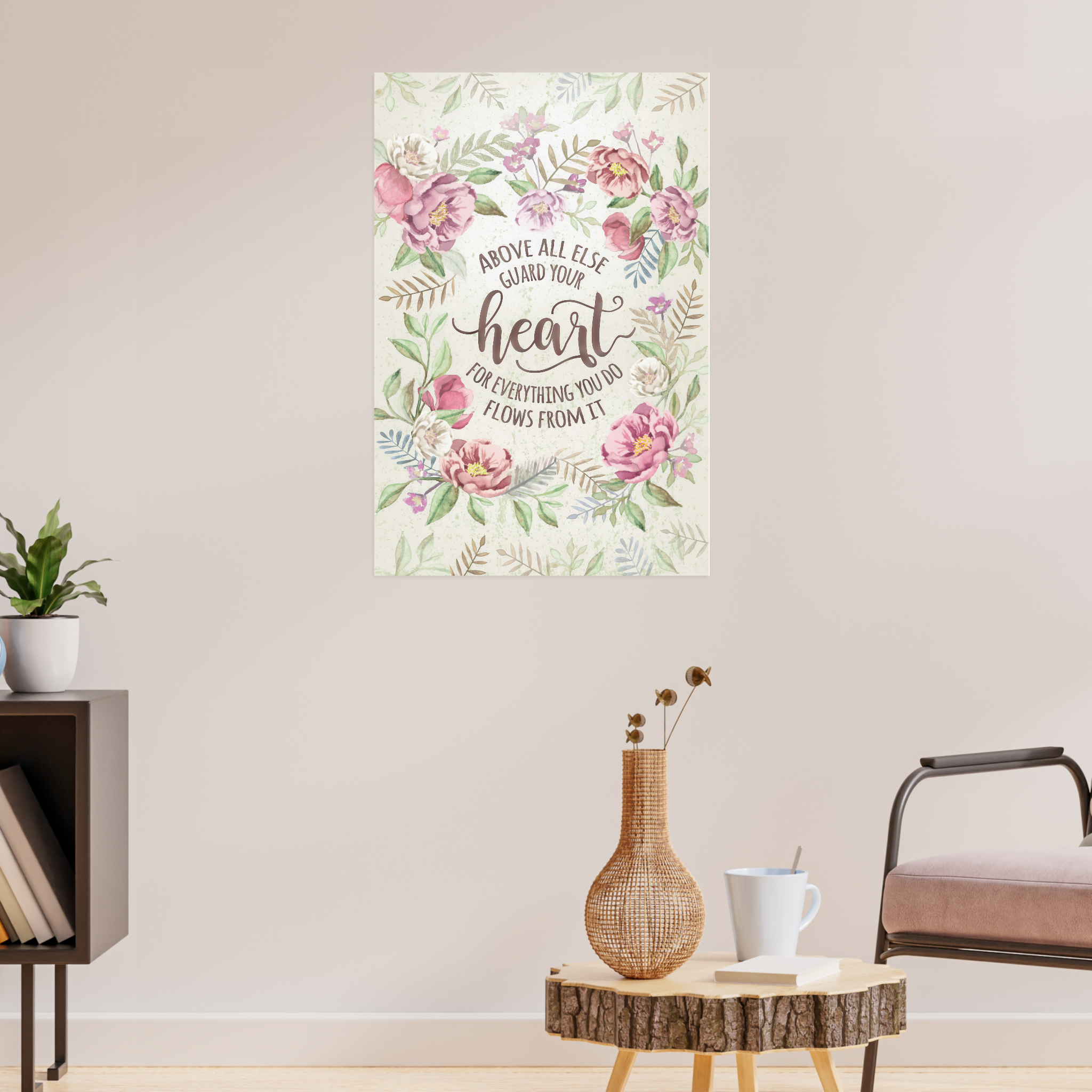 Zazzle Proverbs 4_23 - Guard Your Heart Poster (Living Room 3) Proverbs 4:23 Above all Else Guard Your Heart – Poster - Image 5