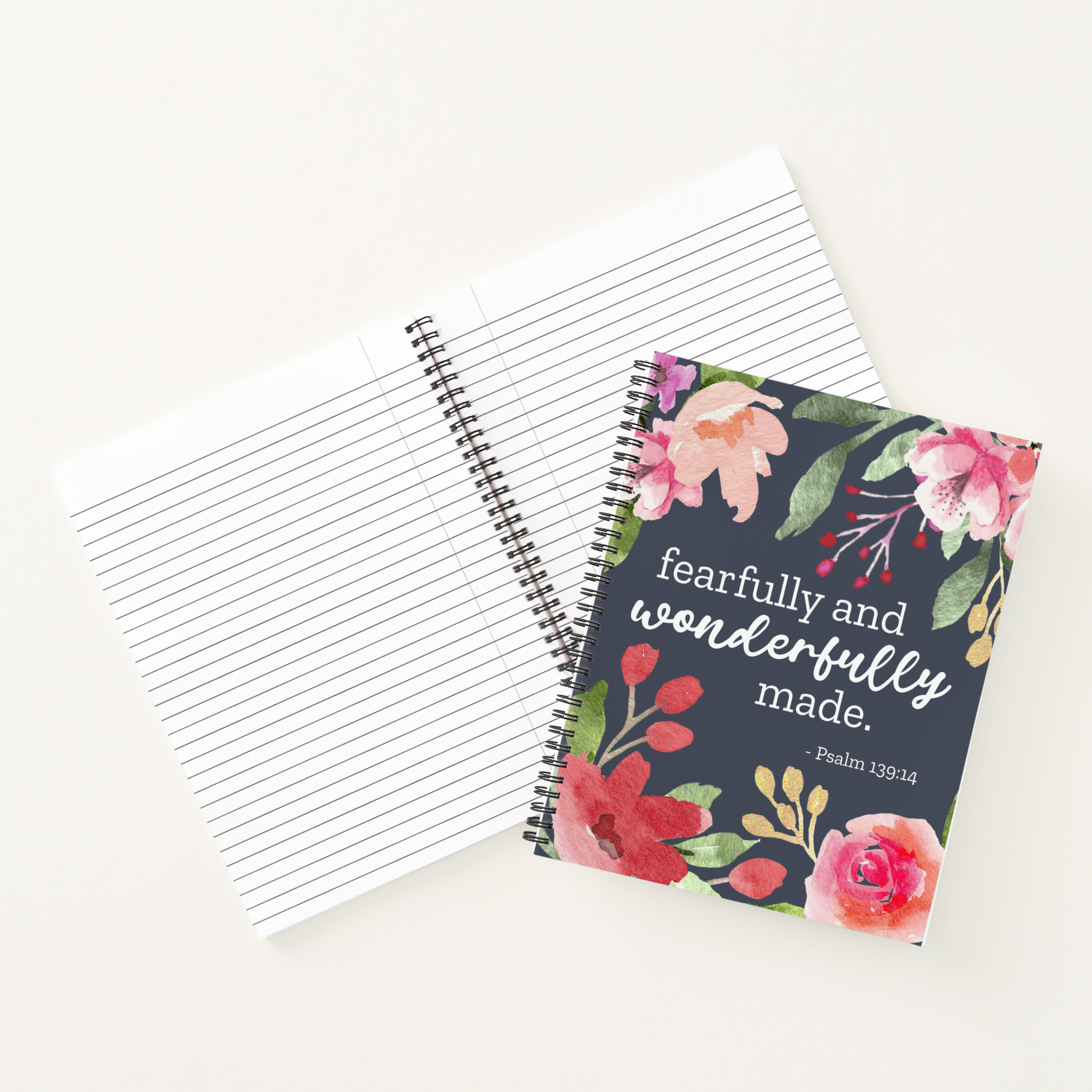 psalm 139:14 fearfully and wonderfully made – spiral notebook psalm 139:14 fearfully and wonderfully made – spiral notebook