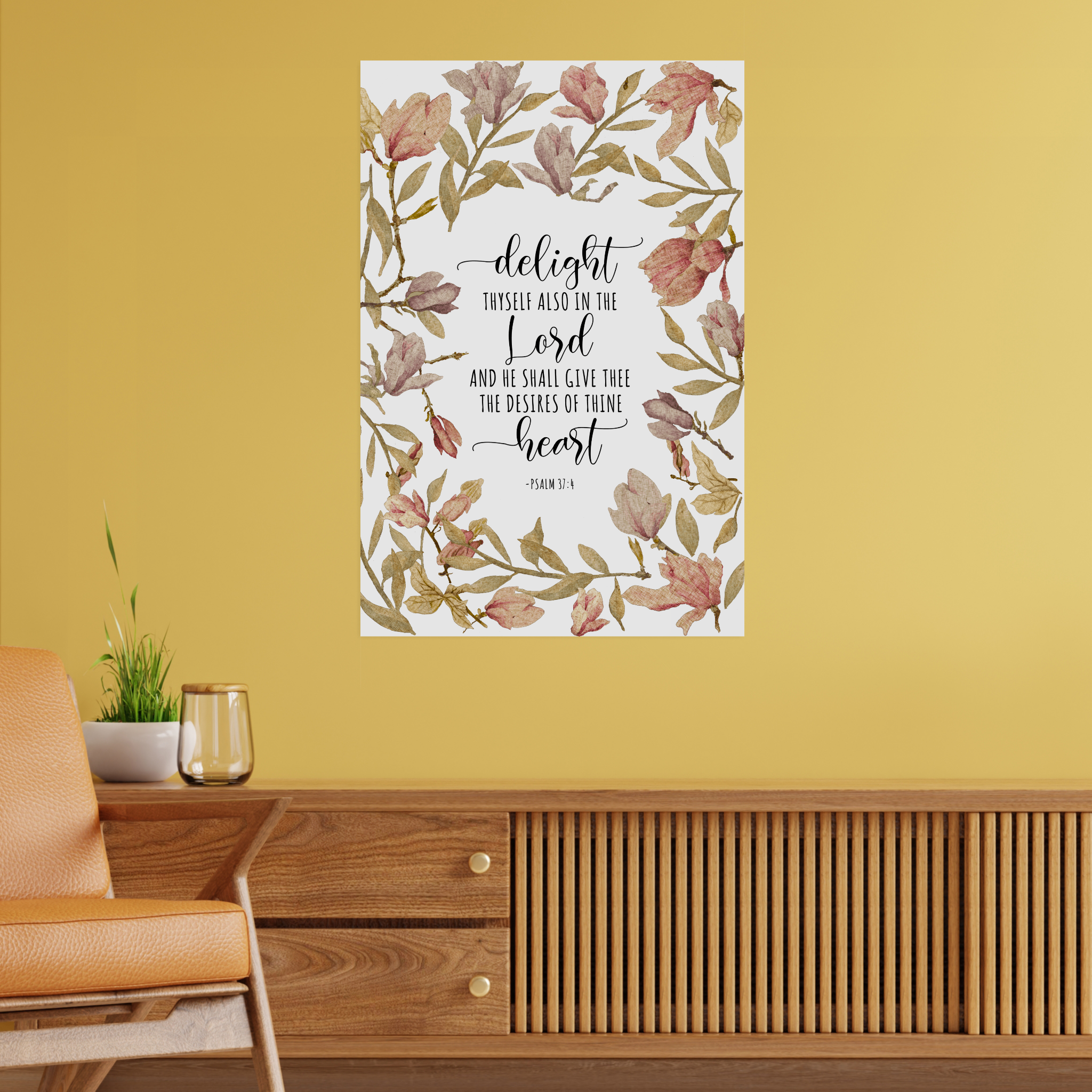 Zazzle Psalm 37_4 - Delight Thyself Also In The Lord Poster (Living Room 2) Psalm 37:4 Delight Thyself Also In The Lord - Poster - Image 4