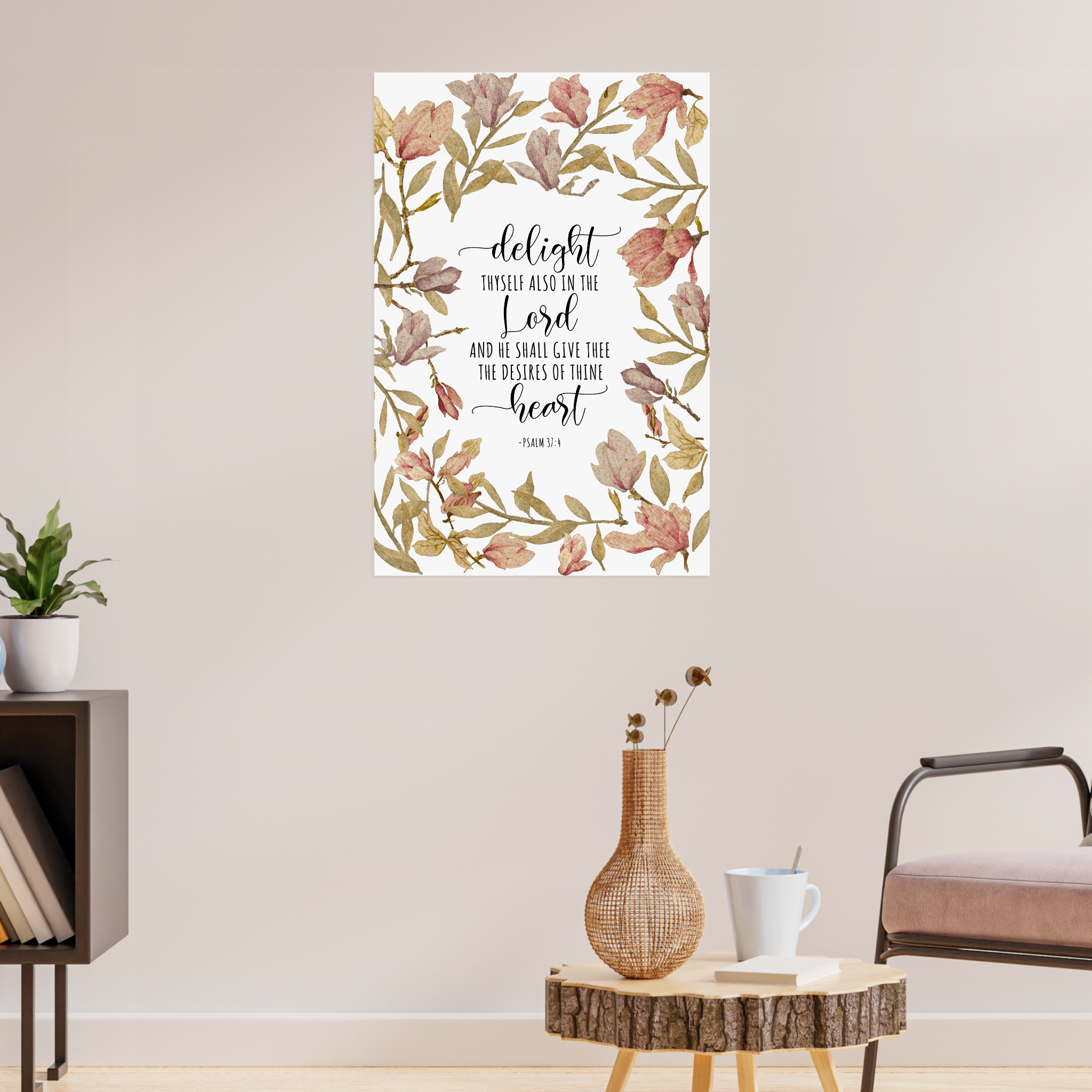 Zazzle Psalm 37_4 - Delight Thyself Also In The Lord Poster (Living Room 3) Psalm 37:4 Delight Thyself Also In The Lord - Poster - Image 6