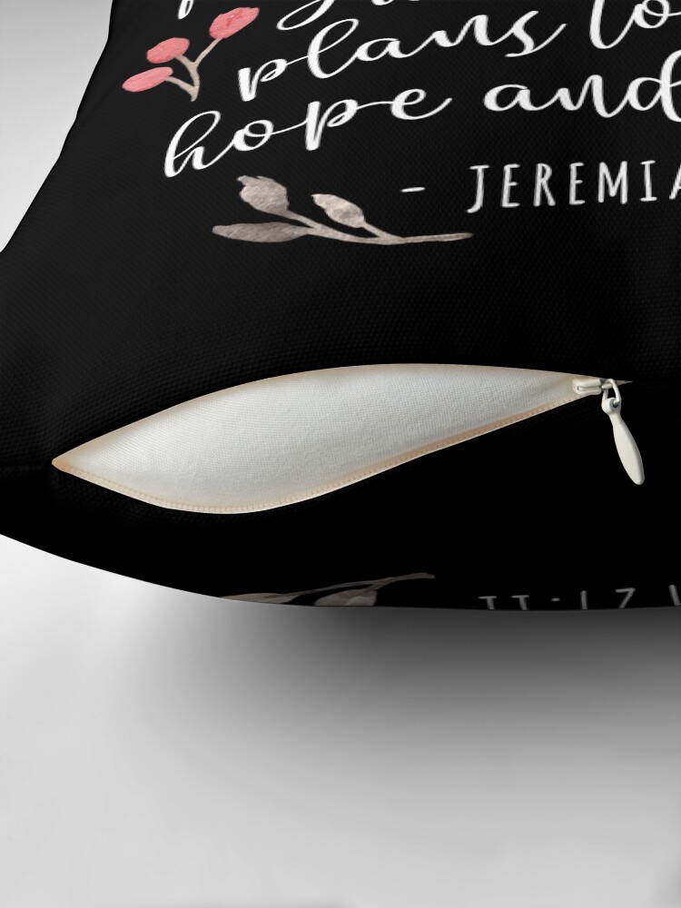 jeremiah 29:11 for i know the plans floral throw pillow black jeremiah 29:11 for i know the plans floral throw pillow black
