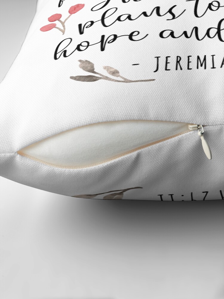 jeremiah 29:11 for i know the plans floral throw pillow jeremiah 29:11 for i know the plans floral throw pillow