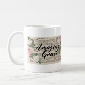 amazing grace original music sheet coffee mug