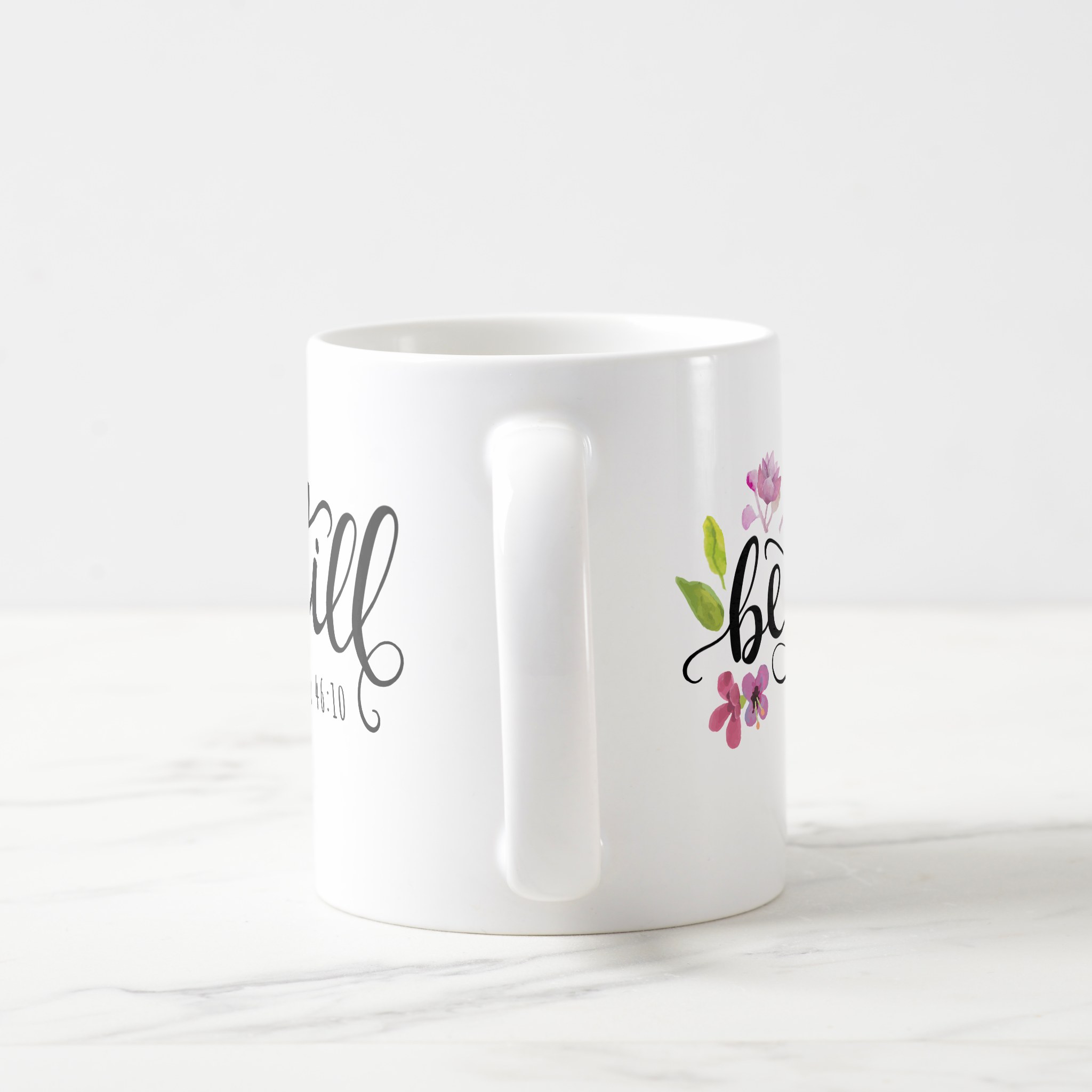psalm 46:10 be still floral coffee mug psalm 46:10 be still floral coffee mug