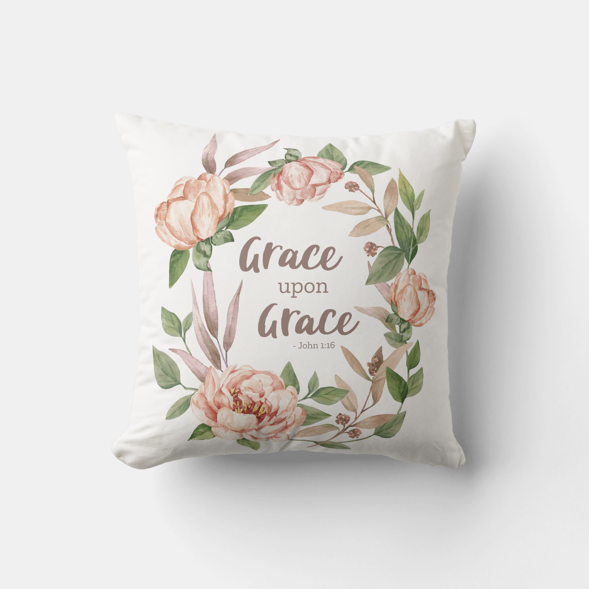 john 1:16 grace upon grace throw pillow john 1:16 grace upon grace throw pillow