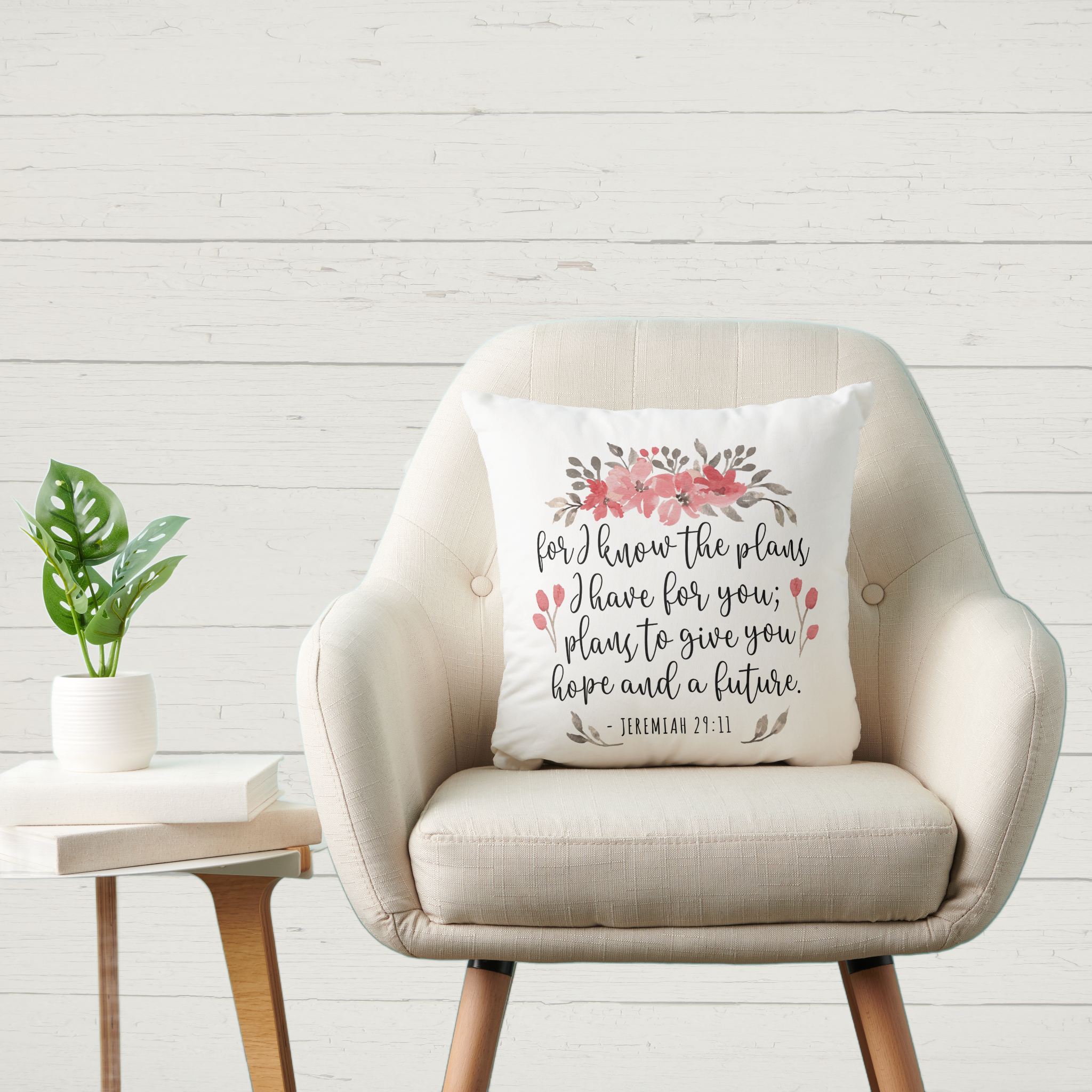 jeremiah 29:11 for i know the plans floral throw pillow jeremiah 29:11 for i know the plans floral throw pillow