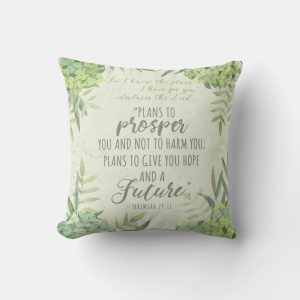 jeremiah 29:11 for i know the plans throw pillow