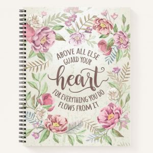 zazzle proverbs 4 23 guard your heart from front notebook