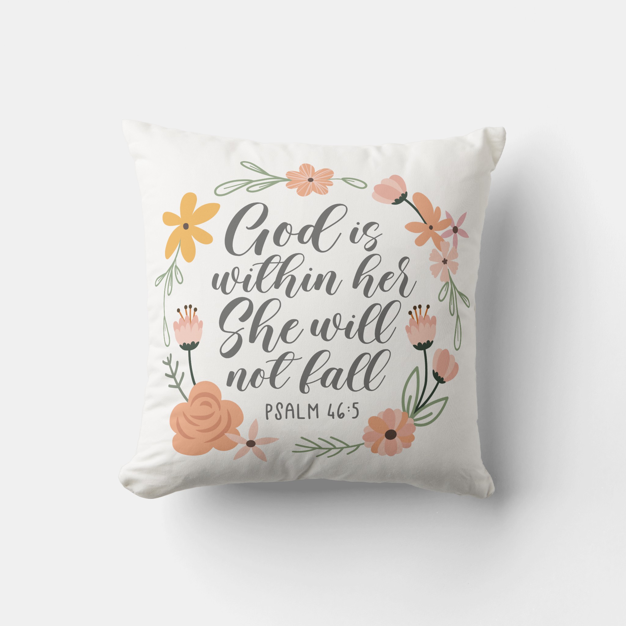 psalm 46:5 god is within her she will not fall throw pillow psalm 46:5 god is within her she will not fall throw pillow