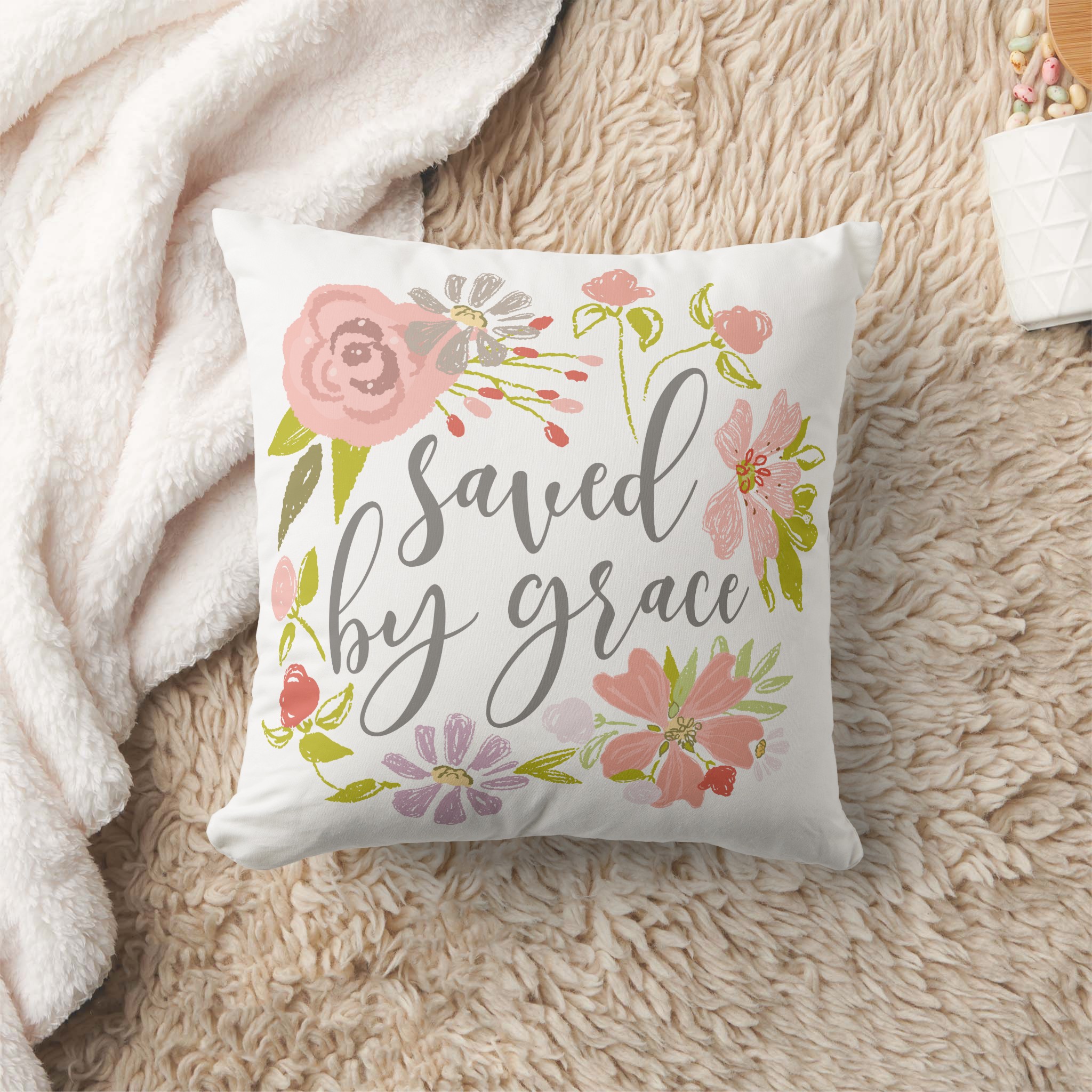 zazzle saved by grace ephesians 2 8 throw pillow blanket zazzle saved by grace ephesians 2 8 throw pillow blanket