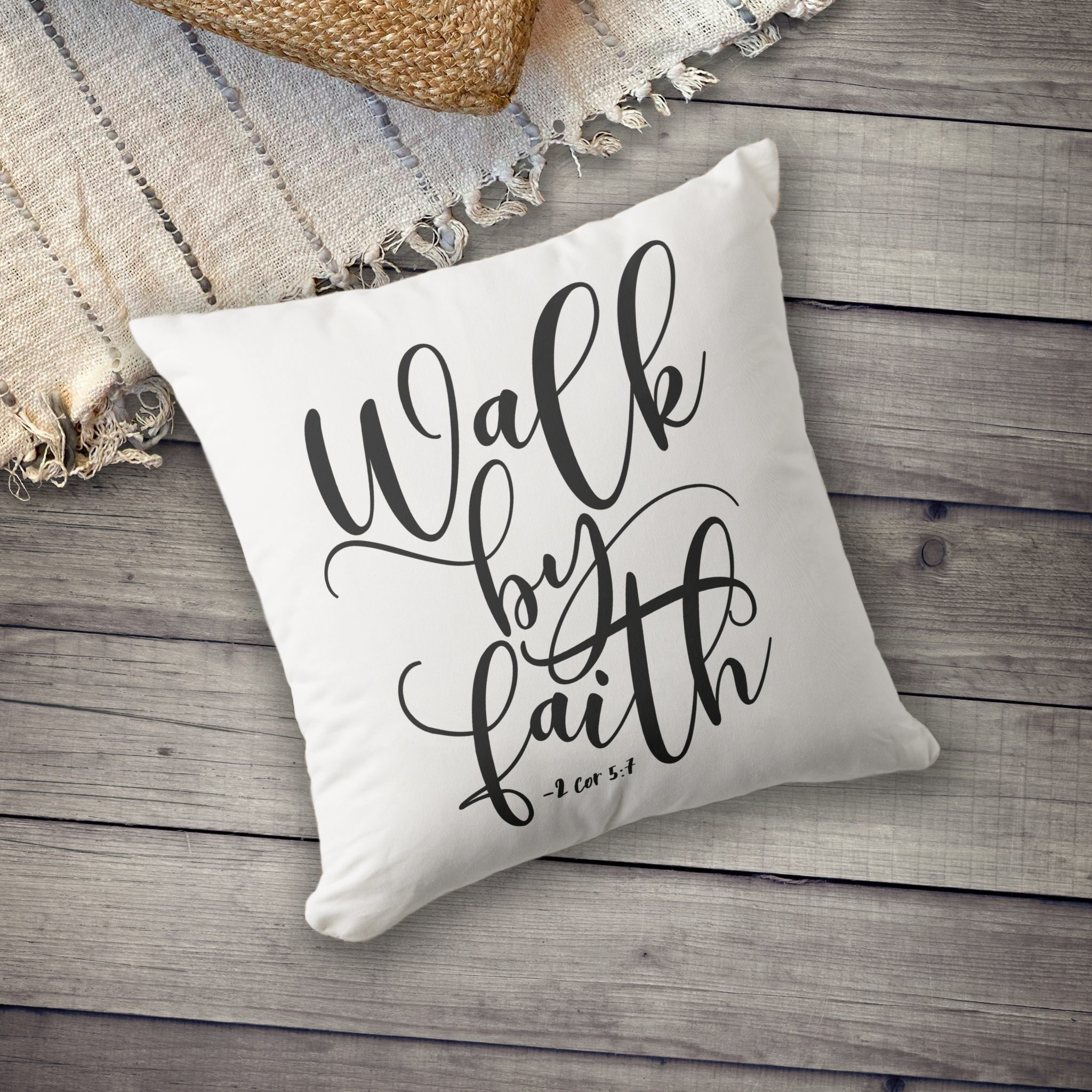 2 corinthians 5:7 walk by faith – scripture throw pillow 2 corinthians 5:7 walk by faith – scripture throw pillow