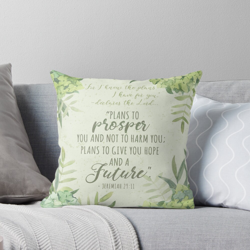jeremiah 29:11 for i know the plans throw pillow jeremiah 29:11 for i know the plans throw pillow
