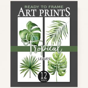 art print book: ready to frame tropical leaves art prints